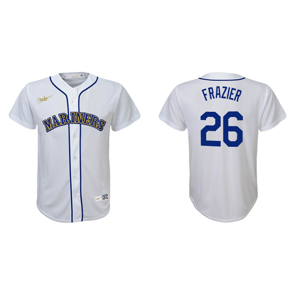 Youth Adam Frazier Seattle Mariners White Cooperstown Collection Jersey