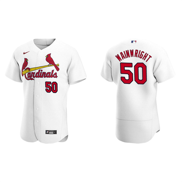 Men's St. Louis Cardinals Adam Wainwright White Authentic Home Jersey