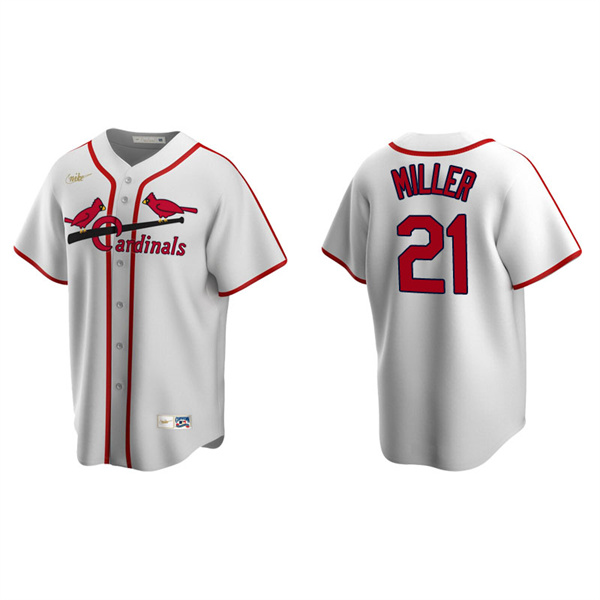 Men's St. Louis Cardinals Andrew Miller White Cooperstown Collection Home Jersey
