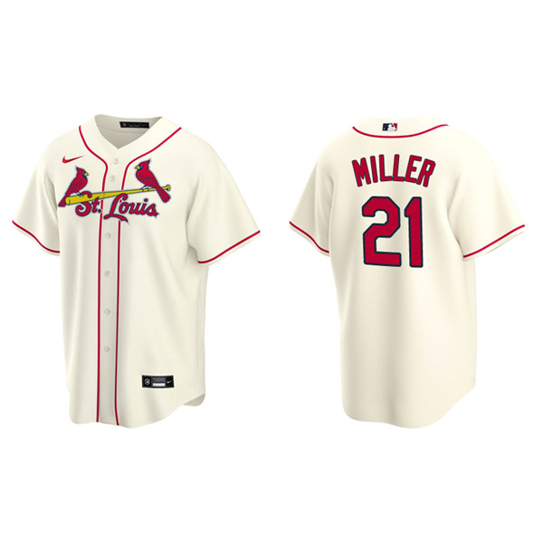 Men's St. Louis Cardinals Andrew Miller Cream Replica Alternate Jersey
