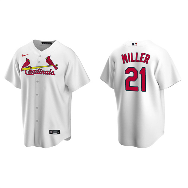 Men's St. Louis Cardinals Andrew Miller White Replica Home Jersey