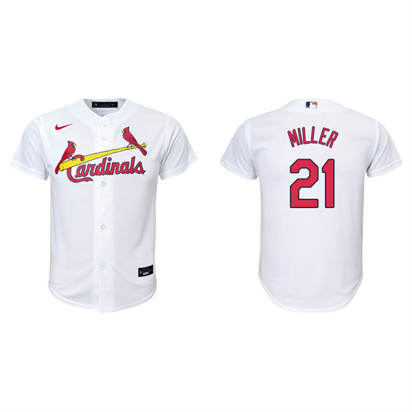 Youth St. Louis Cardinals Andrew Miller White Replica Home Jersey