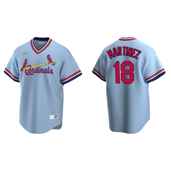 Men's St. Louis Cardinals Carlos Martinez Light Blue Cooperstown Collection Road Jersey