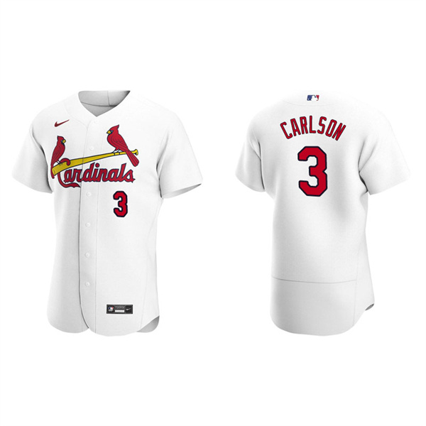 Men's St. Louis Cardinals Dylan Carlson White Authentic Home Jersey