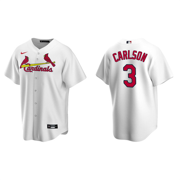 Men's St. Louis Cardinals Dylan Carlson White Replica Home Jersey