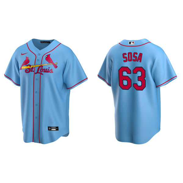 Men's St. Louis Cardinals Edmundo Sosa Light Blue Replica Alternate Jersey