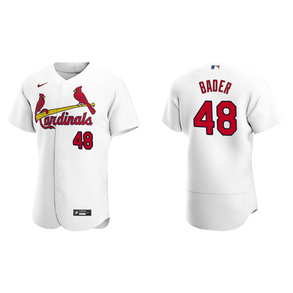 Men's St. Louis Cardinals Harrison Bader White Authentic Home Jersey