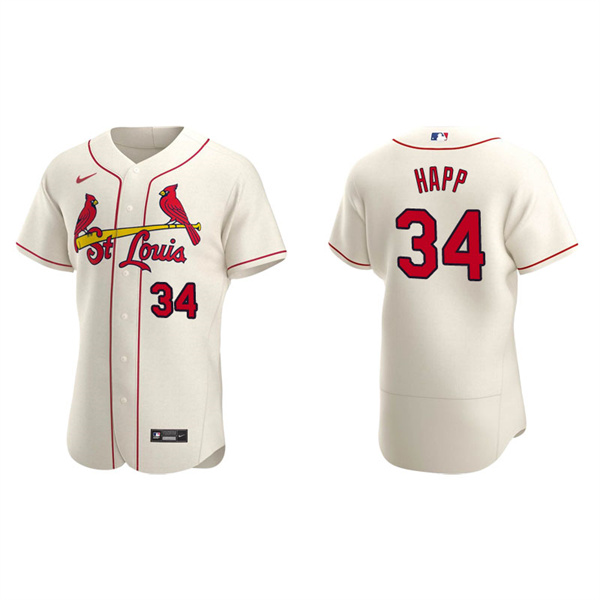 Men's St. Louis Cardinals J.A. Happ Cream Authentic Alternate Jersey
