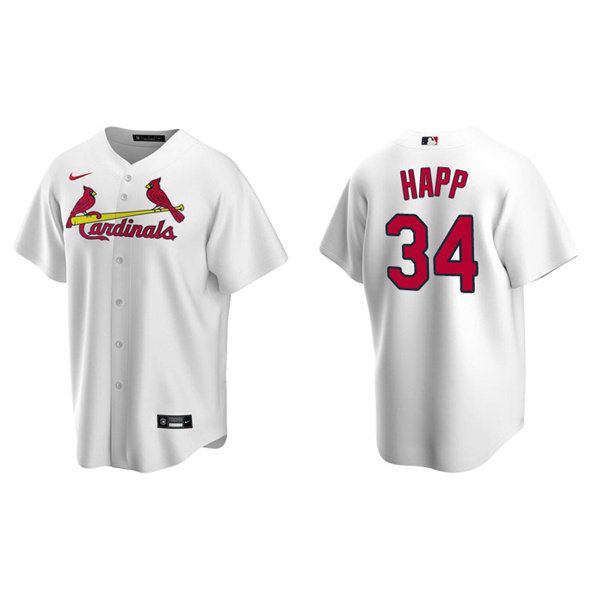Men's St. Louis Cardinals J.A. Happ White Replica Home Jersey