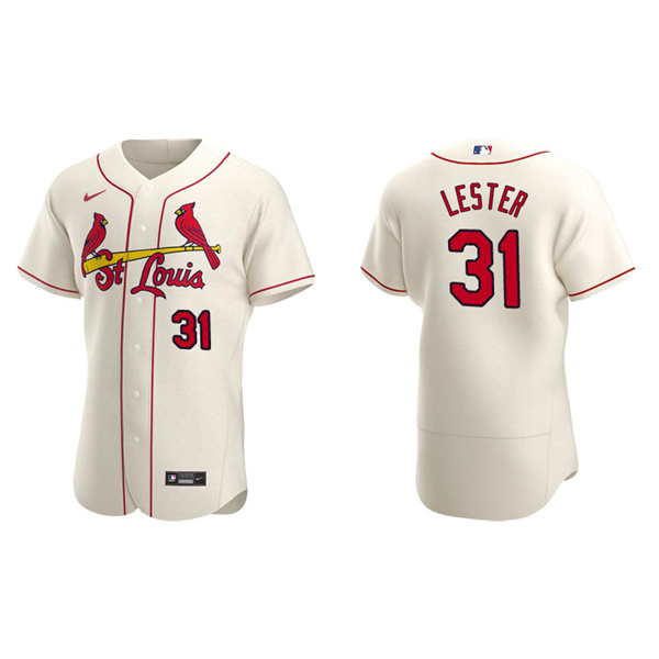 Men's St. Louis Cardinals Jon Lester Cream Authentic Alternate Jersey