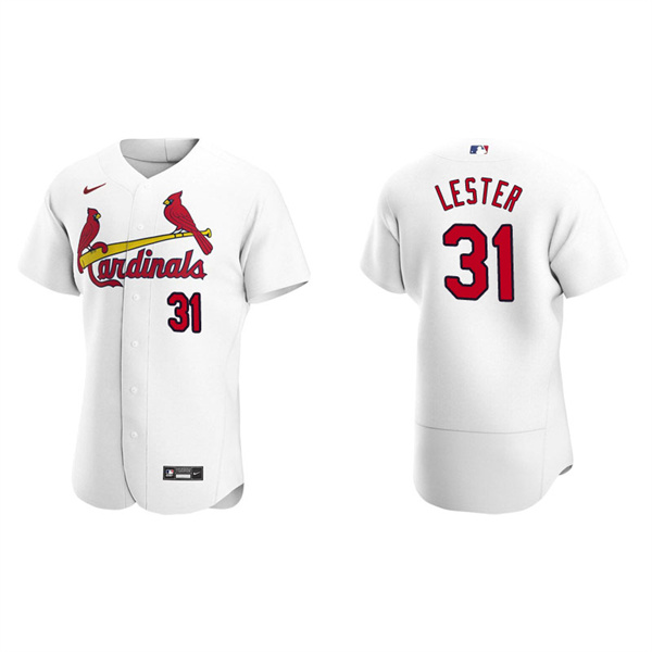 Men's St. Louis Cardinals Jon Lester White Authentic Home Jersey