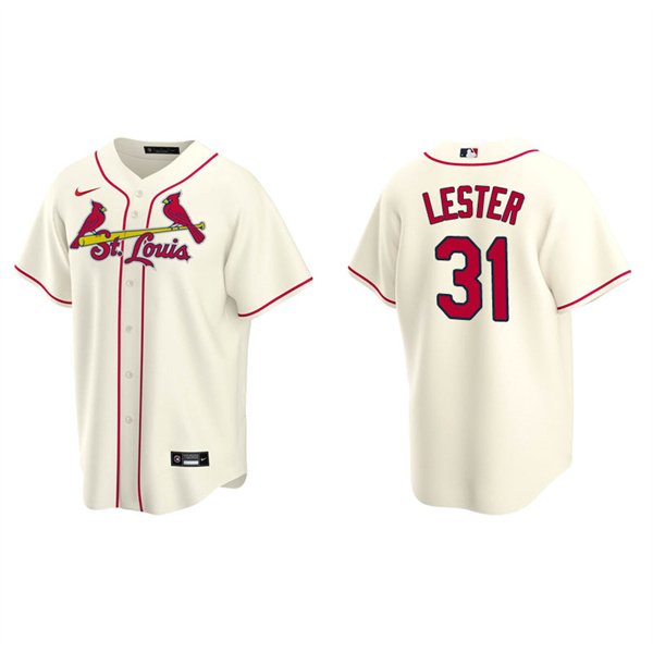 Men's St. Louis Cardinals Jon Lester Cream Replica Alternate Jersey