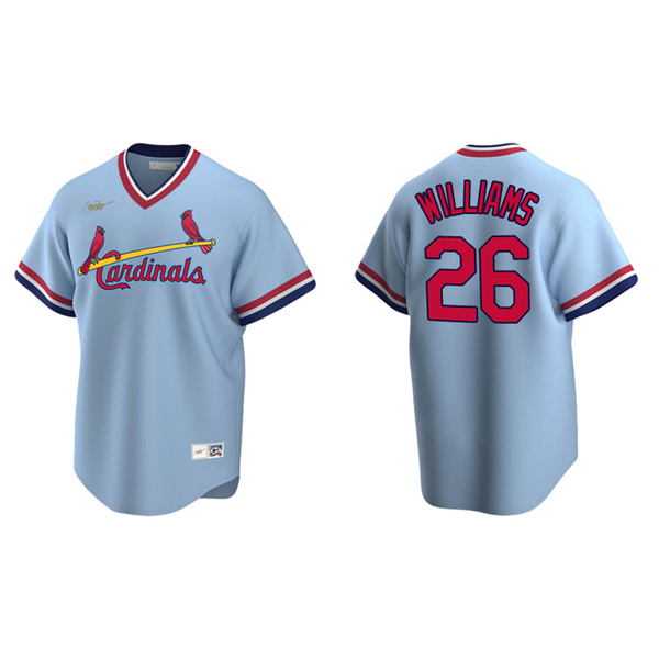 Men's St. Louis Cardinals Justin Williams Light Blue Cooperstown Collection Road Jersey