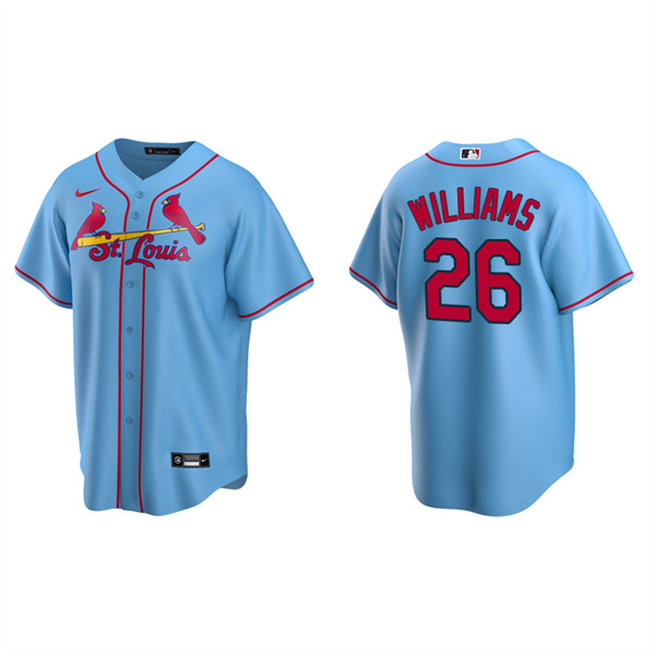 Men's St. Louis Cardinals Justin Williams Light Blue Replica Alternate Jersey