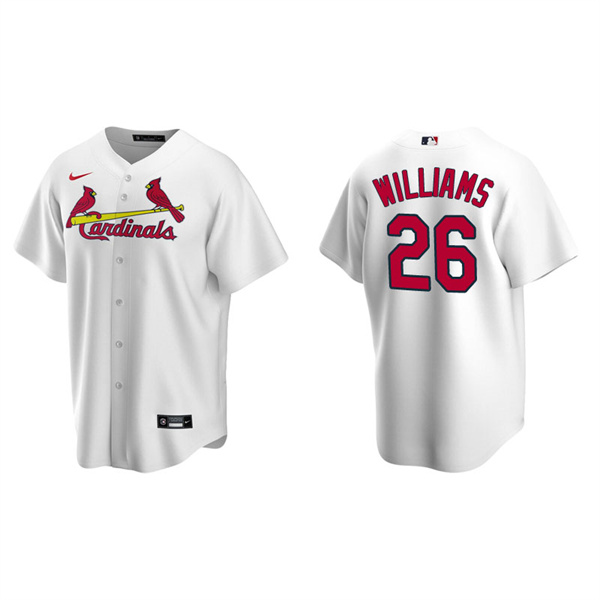 Men's St. Louis Cardinals Justin Williams White Replica Home Jersey