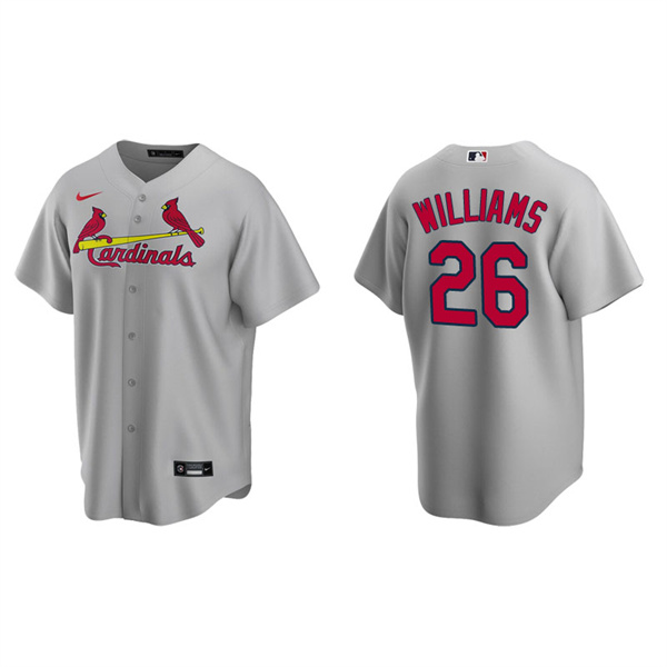 Men's St. Louis Cardinals Justin Williams Gray Replica Road Jersey