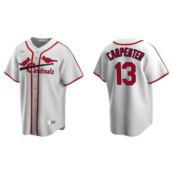Men's St. Louis Cardinals Matt Carpenter White Cooperstown Collection Home Jersey
