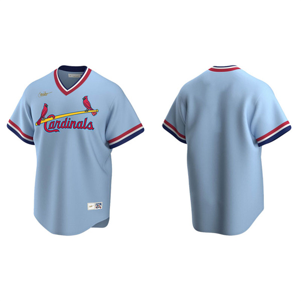 Men's St. Louis Cardinals Light Blue Cooperstown Collection Road Jersey