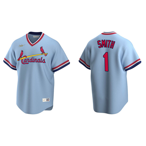 Men's St. Louis Cardinals Ozzie Smith Light Blue Cooperstown Collection Road Jersey