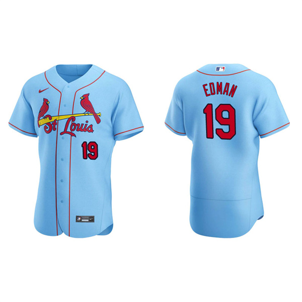 Men's St. Louis Cardinals Tommy Edman Light Blue Authentic Alternate Jersey