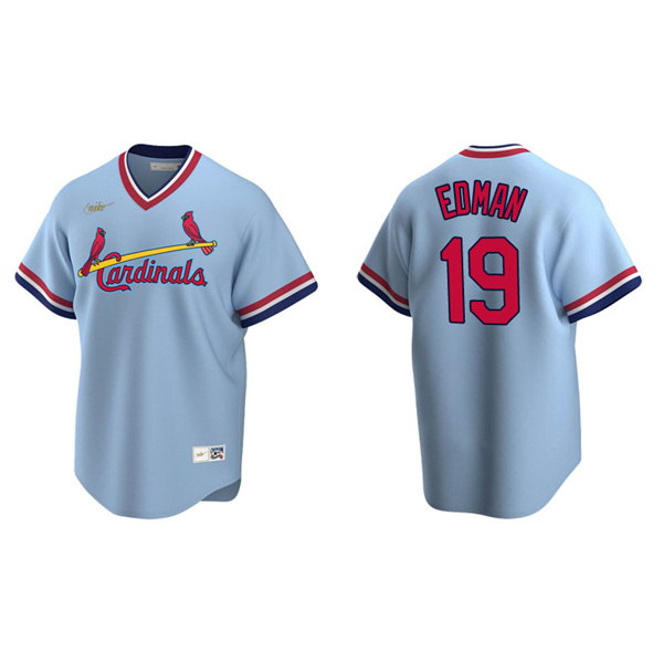 Men's St. Louis Cardinals Tommy Edman Light Blue Cooperstown Collection Road Jersey