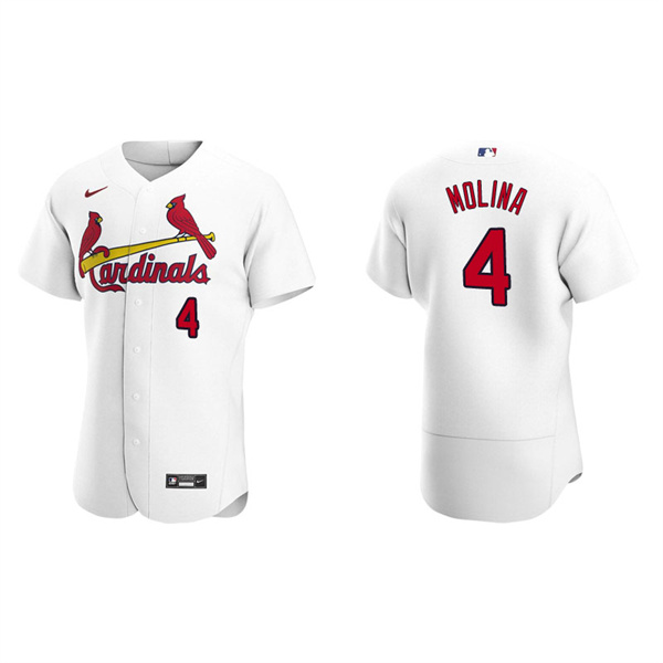 Men's St. Louis Cardinals Yadier Molina White Authentic Home Jersey