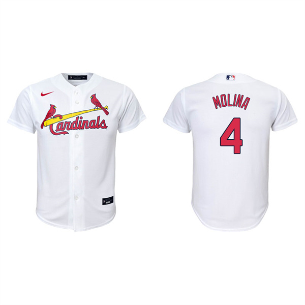 Youth St. Louis Cardinals Yadier Molina White Replica Home Jersey