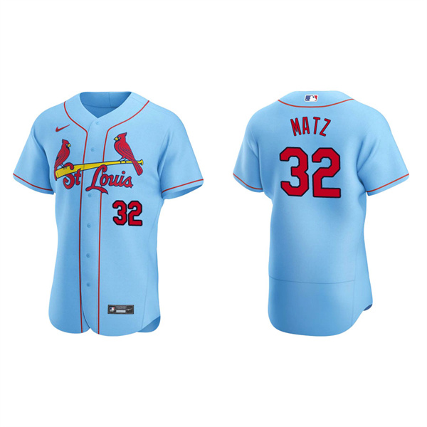 Men's Steven Matz St. Louis Cardinals Light Blue Authentic Alternate Jersey