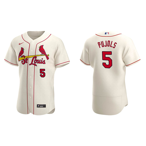 Men's St. Louis Cardinals Albert Pujols Cream Authentic Alternate Jersey