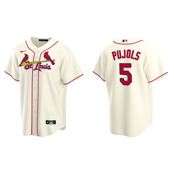 Men's St. Louis Cardinals Albert Pujols Cream Replica Alternate Jersey