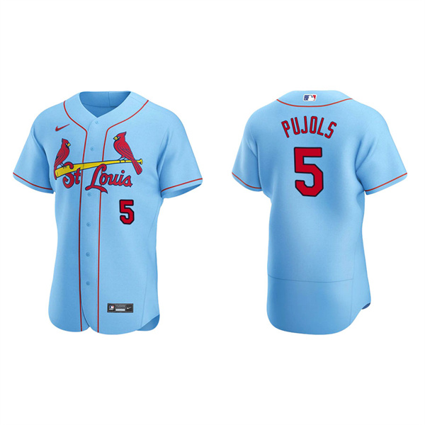 Men's St. Louis Cardinals Albert Pujols Light Blue Authentic Alternate Jersey