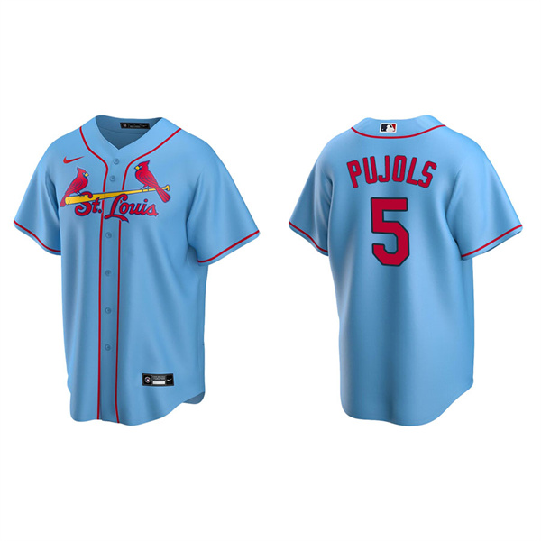 Men's St. Louis Cardinals Albert Pujols Light Blue Replica Alternate Jersey