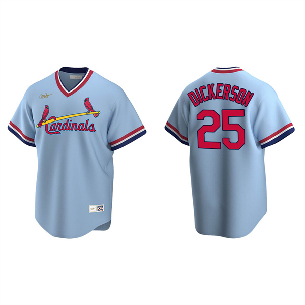 Men's St. Louis Cardinals Corey Dickerson Light Blue Cooperstown Collection Road Jersey
