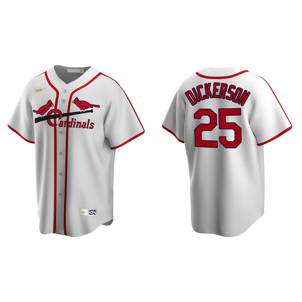 Men's St. Louis Cardinals Corey Dickerson White Cooperstown Collection Home Jersey