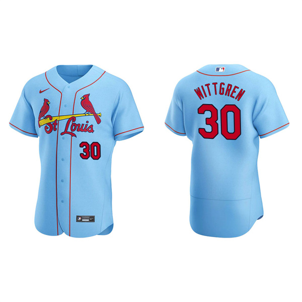 Men's St. Louis Cardinals Nick Wittgren Light Blue Authentic Alternate Jersey