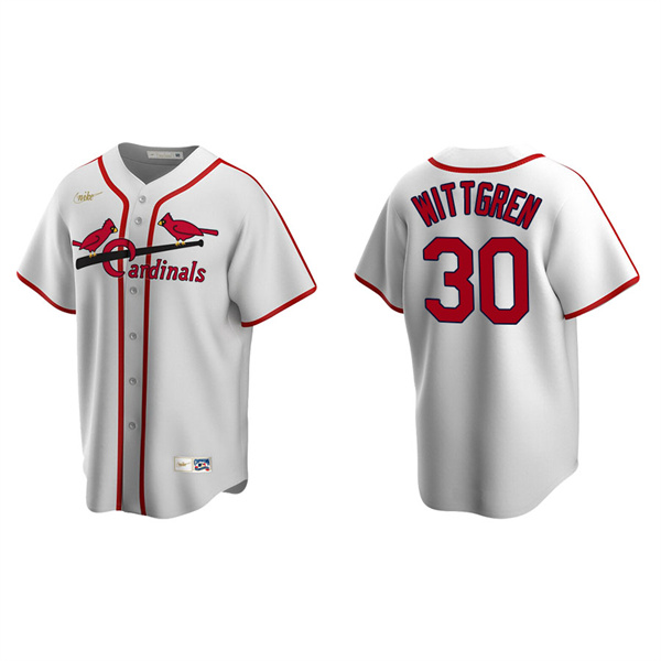Men's St. Louis Cardinals Nick Wittgren White Cooperstown Collection Home Jersey