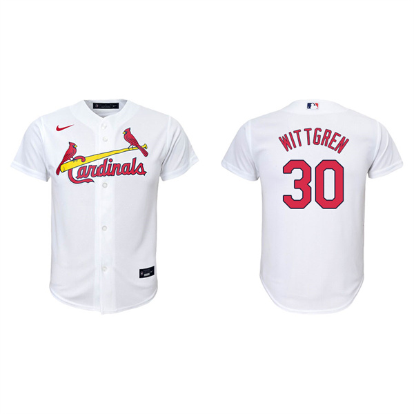 Youth St. Louis Cardinals Nick Wittgren White Replica Home Jersey