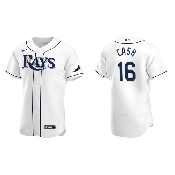 Men's Kevin Cash Tampa Bay Rays Nike White Home Authentic Custom Jersey