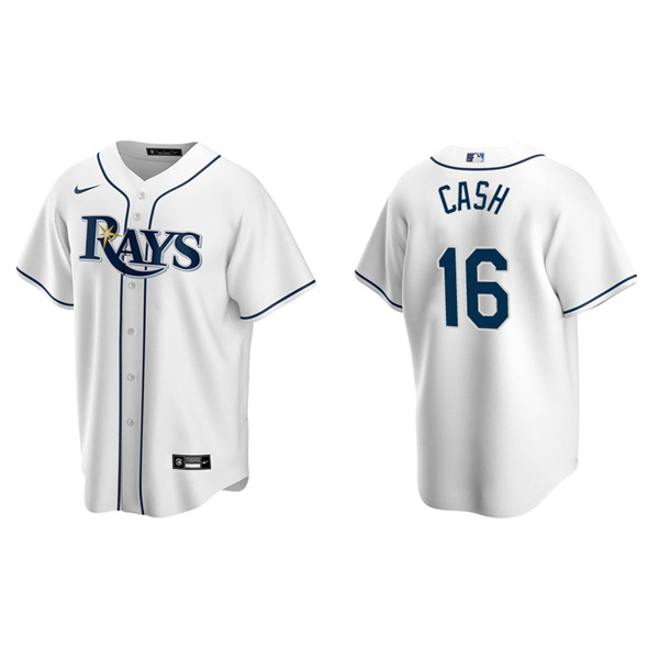 Men's Kevin Cash Tampa Bay Rays Nike White Home Replica Jersey