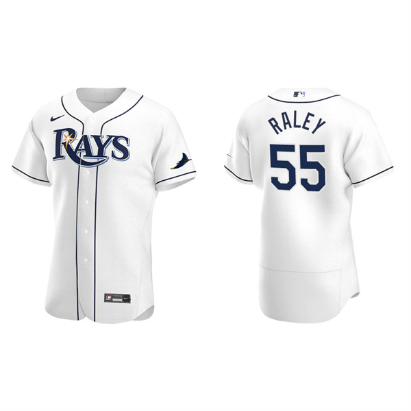 Men's Tampa Bay Rays Luke Raley White Authentic Home Jersey