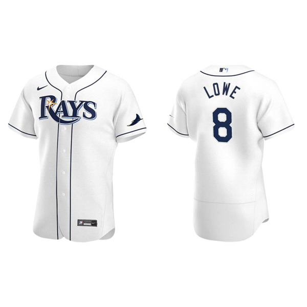 Men's Tampa Bay Rays Brandon Lowe White Authentic Home Jersey
