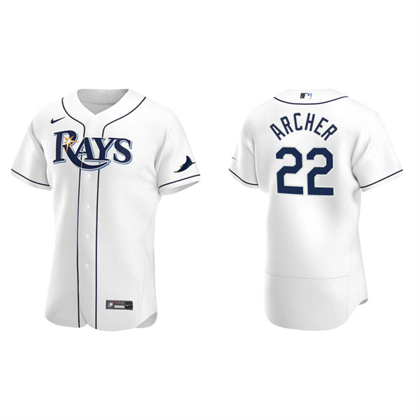 Men's Tampa Bay Rays Chris Archer White Authentic Home Jersey