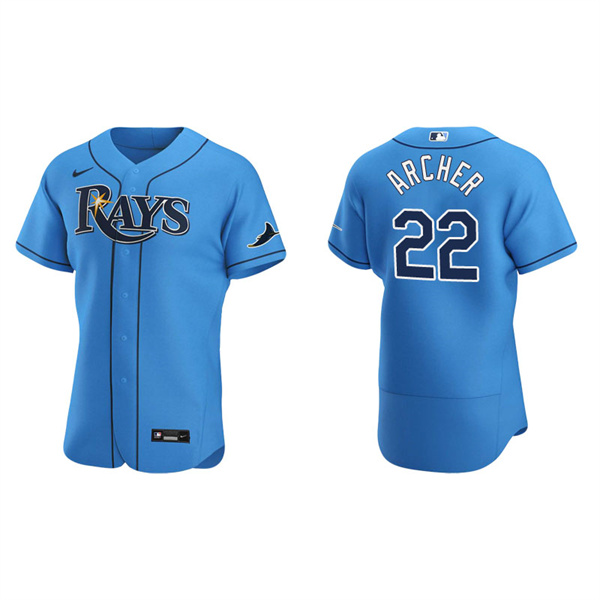 Men's Tampa Bay Rays Chris Archer Light Blue Authentic Jersey