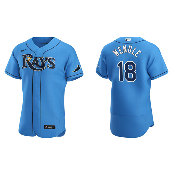 Men's Tampa Bay Rays Joey Wendle Light Blue Authentic Jersey