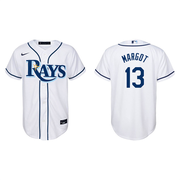 Youth Tampa Bay Rays Manuel Margot White Replica Home Jersey