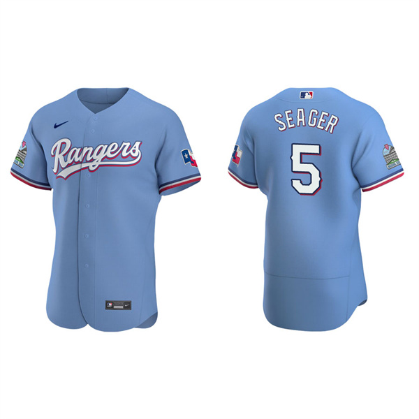 Men's Corey Seager Texas Rangers Light Blue Authentic Alternate Jersey