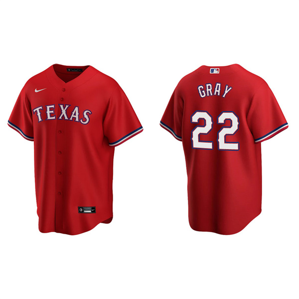 Men's Jon Gray Texas Rangers Red Replica Alternate Jersey