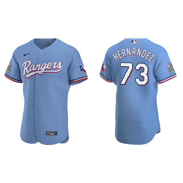 Men's Jonathan Hernandez Texas Rangers Light Blue Authentic Alternate Jersey