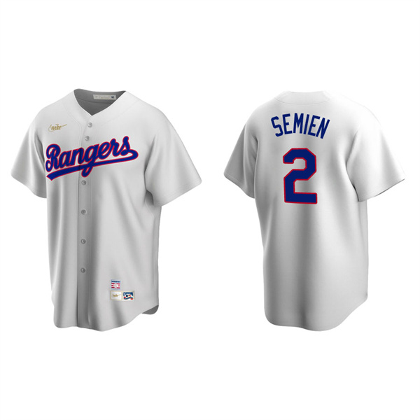 Men's Marcus Semien Texas Rangers White Cooperstown Collection Home Jersey