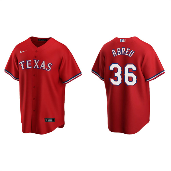 Men's Texas Rangers Albert Abreu Red Replica Alternate Jersey